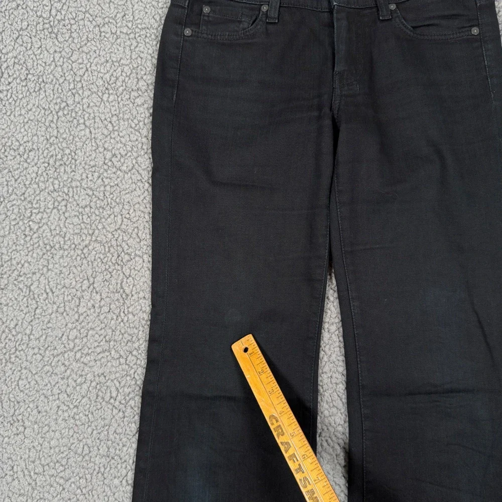 7 For All Mankind Jeans Womens Size 27 The Slim Trouser Black Flare Leg Pants